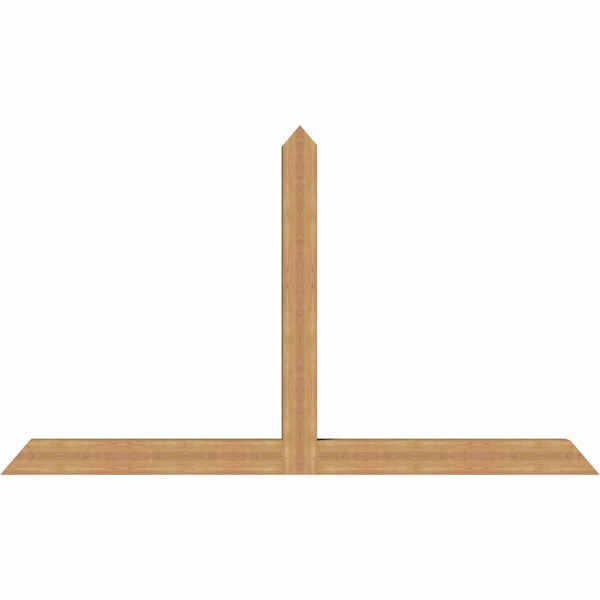 Ekena Millwork Portland Timber Gable Bracket, Western Red Cedar, 96"W x 56"H x 5 1/2"D x 5 1/2"F, 14/12 Pitch GBW096X56X0606POR00SWR - main